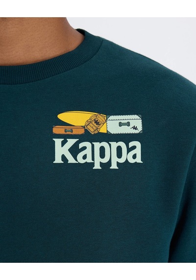 Kappa Authentic Authentic Graphik Pyke Unisex Sweatshirt-yeşil Yeşil