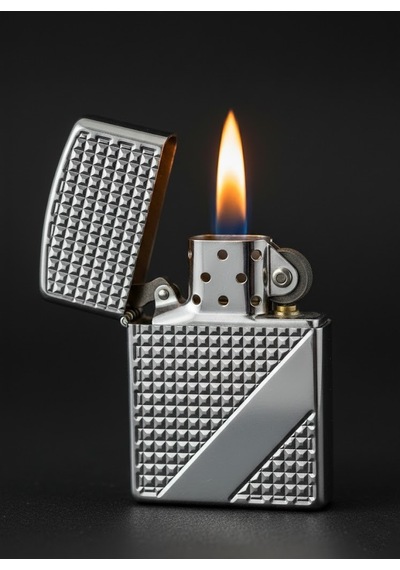 Zippo Armor Hatch Dizayn Çakmak - High Polish Chrome Gri