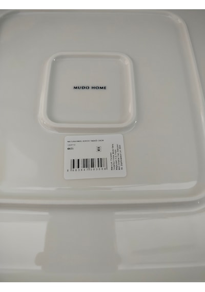 Md Natura Kare Servis Tabağı Beyaz