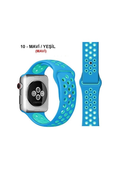 Apple Uyumlu  Watch Kordon 42 44 45 MM 2 3 4 5 6 7 Spor Silikon Kordon