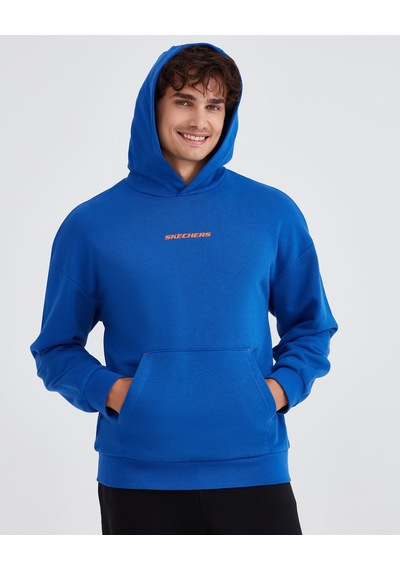 Skechers M Essential Hoodie Sweatshirt Erkek Mavi Sweatshirt S232438-403 Mavi