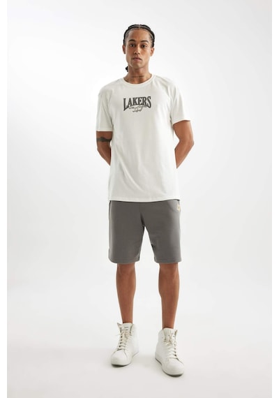 DeFactoFit NBA Los Angeles Lakers Kısa Paça Şort D2752AX24AUGR211