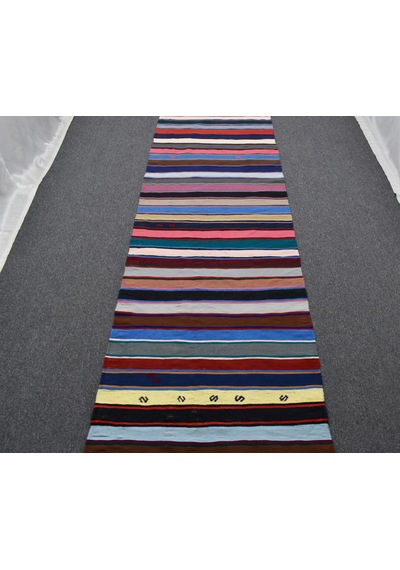 Zehra Abla Halı Yeni El Dokuma Otantik Bukleli Pamuklu Yolluk Kilim 6289