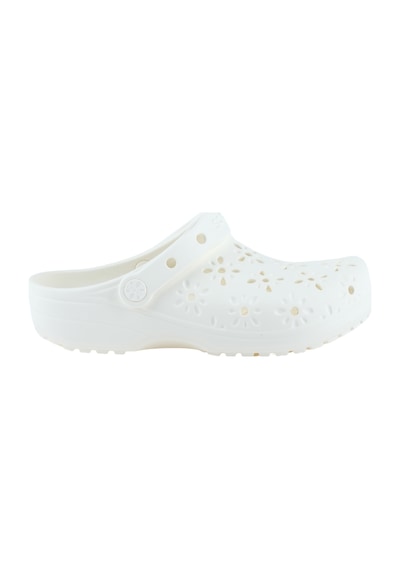 Crocs Classic Floral Cut Out Kadın Beyaz Terlik 210927-0wv Beyaz