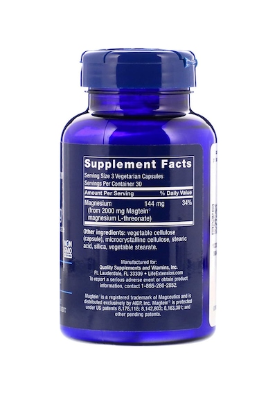 Life Extension Neuro-Mag Magnezyum L-Treonat. 90 Vejetaryen Kapsü