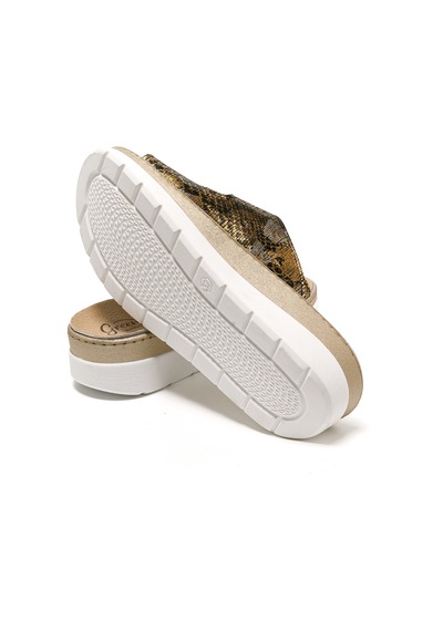 Sandalet Kadın 5619 Green Life Stretch Women's Footwear Black Siyah