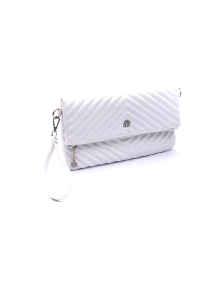 Barbara Kadın Clutch Çanta 67-6010 Beyaz - Beyaz