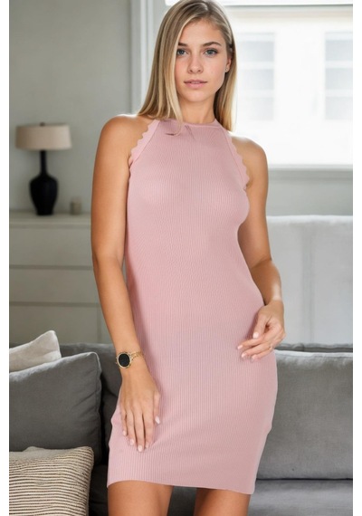 Z9012 Dewberry Bayan Elbise-pembe Pembe
