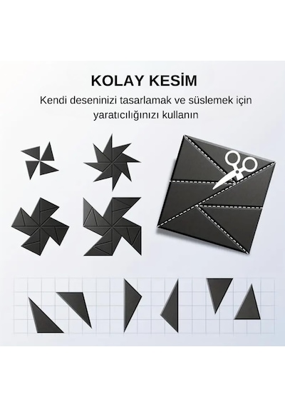 12'li Siyah Duvar Karoları Dekoratif Isı Yalıtım, Ses Yalıtım Yapışkanlı Duvar Deseni Ev, Stüdyo,ofis İçin Diğer
