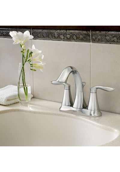 Eva Krom İki Kulplu Centerset Banyo Lavabo Bataryası Tahliye Montajlı, 6410 Diğer
