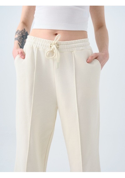 LOFT Straight Fit Kadın Eşofman Altı Ekru
