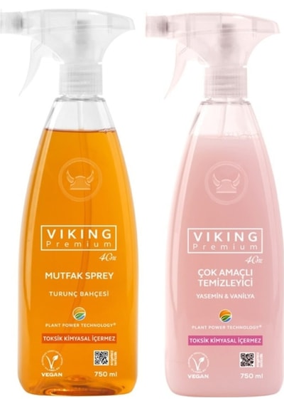 Viking Premium Çok Amaçlı Yüzey Temizleyici + Mutfak Turunç Bahçesi 2 x 750 ML