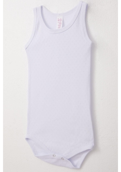 Breeze Kız Bebek Çıtçıtlı Atlet Zıbın Body Jakarlı 9 Ay-3 Yaş, Beyaz Beyaz