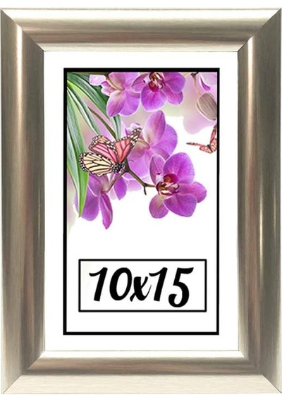 Hediyelik Çerçeve Dekorasyon Kişiye Özel Resim Çerçevesi 10x15 10x15-22-gümüş