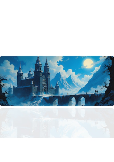 90x40 Cm Şato Desenli Oyuncu Gaming Mouse Pad Kaymaz Kauçuk Taban Fare Altlığı Xxl Mousepad Catle Serisi 002