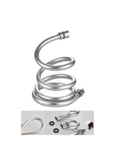 Gümüş Renk Banyo Batarya Pvc Duş Hortumu