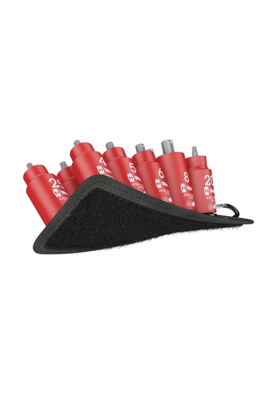 Wera Belt B Vde 1 Torx Uçlu Zyklop Yalıtımlı Lokma Bits Seti, 3/8" Soketli, Tutma Fonksiyonlu