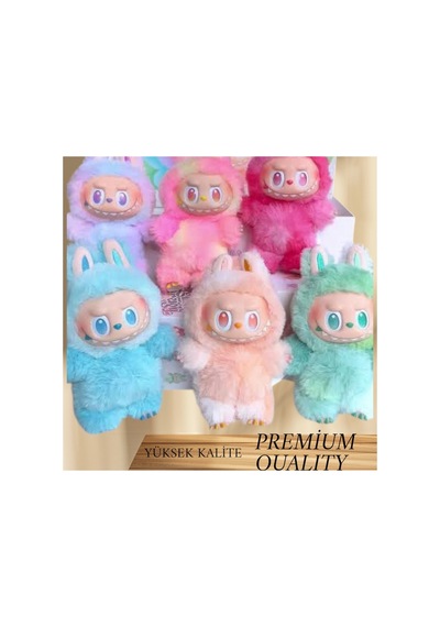 1.kalite Premium Seri 6'lı Set , Pop Mart Renkleri Keşfet Hediyeli Şeffaf Kutuda Kırmızı
