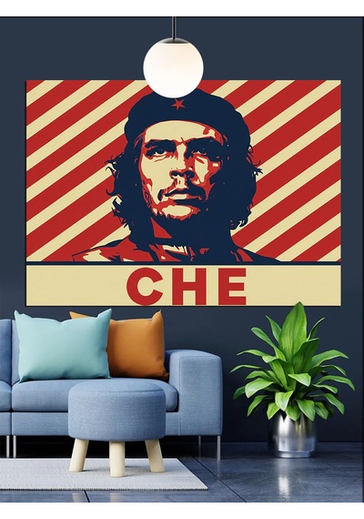 Che Guevara Portre Simge Dekoratif Kanvas - Mdf Ahşap Tablo