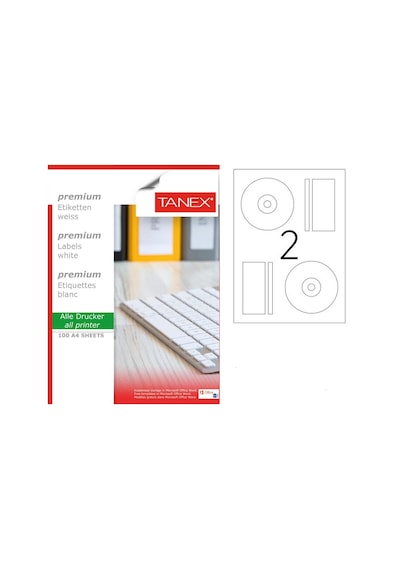 Tanex Tw-2117 Laser Etiket 100'lü Paket