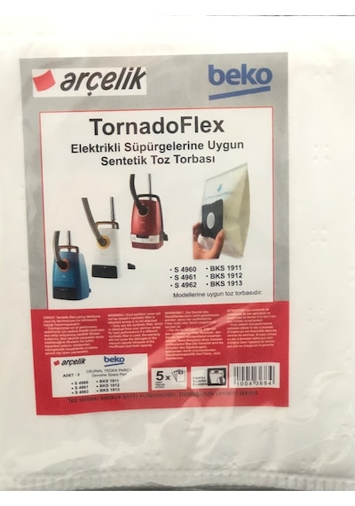 Arçelik Uyumlu S 4962 Süpürge Torbası