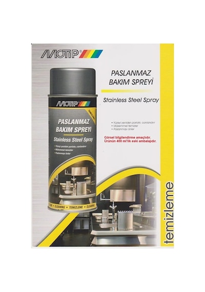 Motip Paslanmaz Çelik İnox Temizleme Spreyi 500 Ml 1 Adet