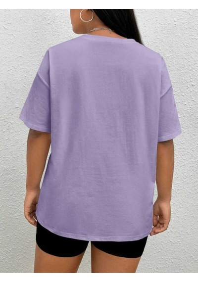 Noıssey Mor Düz Oversize Unisex