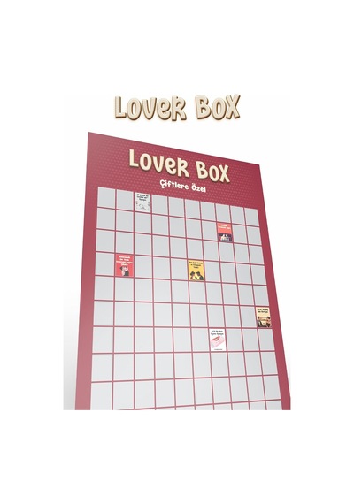 Lover Box Çiftlere Özel Kazı Kazan Poster, 100 Yetişkin Aktivitesi, Premium Kalite, Koruyucu Kaplama