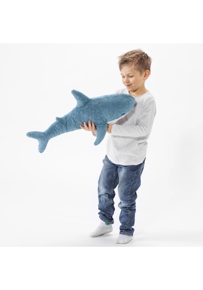 Ikea Blahaj Peluş Oyuncak 55 Cm Beyaz - Mavi