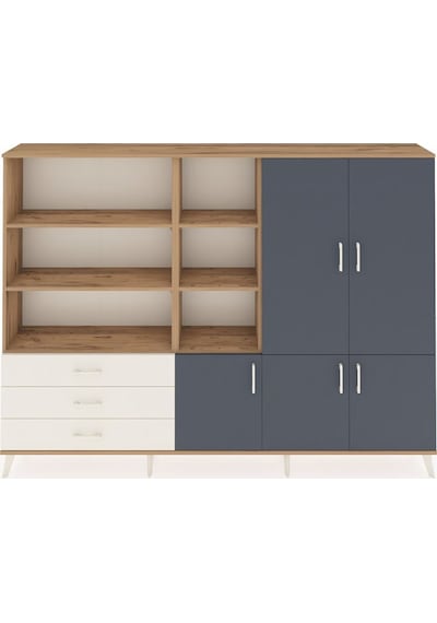 Arges Dolap 11 Raflı 3 Çekmeceli 5 Kapaklı 220x30x163 Çam-antrasi Çam-antrasit/aytaşı Arges Dolap 11 Raflı 3 Çekmeceli 5 Kapaklı 220x30x163 Çam-antrasi Çam-antrasit/aytaşı