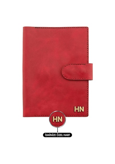 A5 Defter Ve Ajanda Kılıfı - %100 Rainbow Deri - Ko10001 - Kırmızı Kırmızı