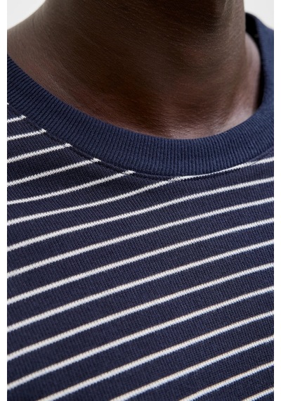 Jack & Jones Erkek T Shirt 12288015 Lacivert-beyaz Lacivert - Beyaz
