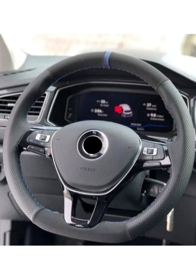 Fiat Punto Direksiyon Kılıfı Noktalı-Alkantara Mavi Yüzüklü 551680140