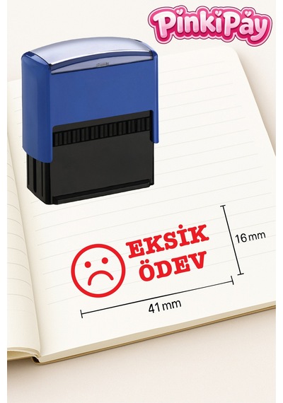 Öğretmen Kaşesi Eksik Ödev Kaşesi Kendinden Mürekkepli Kırmızı Baskı Kırmızı