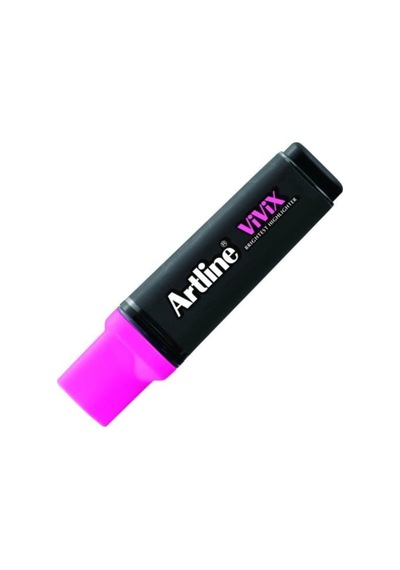Vivix Parlak Mürekkepli Fosforlu Kalem Kesik Uç:2,0-5,0mm F.pembe Beyaz