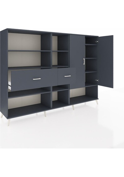 Hyperion Dolap 10 Raflı 2 Çekmeceli 2 Kapaklı 220x44x163 Antrasit Antrasit-antrasit Hyperion Dolap 10 Raflı 2 Çekmeceli 2 Kapaklı 220x44x163 Antrasit Antrasit-antrasit