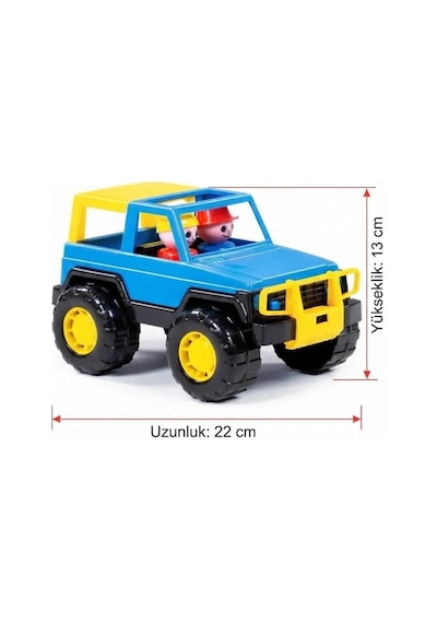 Safari Jeep Aracım Eğlenceli Ve Dayanıklı Özel Tasarım Mavi 22 Cm Oyuncak Arazi Aracı
