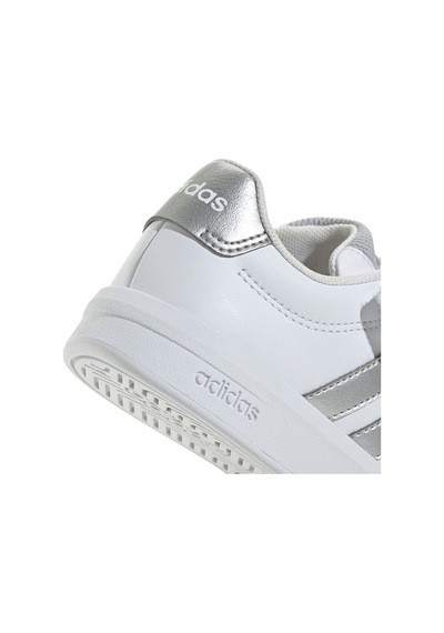 Adidas Grand Court 3.0 El C Jp9368 Ortopedik Çocuk Spor Ayakkabı Gri