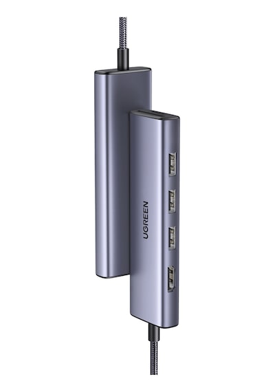 Ugreen 6-in-1 Usb-c 1 4k Hdmı, 3 Usb-a, Sd, Tf Hub Çoklayıcı, Gri, 20956a