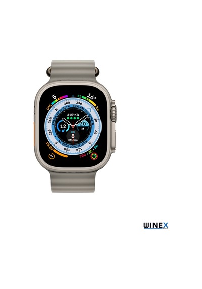 Winex 42-49mm Yeninesil Apple Uyumlu  Watch Akıllısaatkordonu Silikon Gri