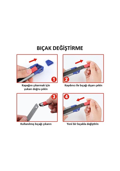 Workpro Wp212022 18mm Ağır Hizmet Alüminyum Kasa Maket Bıçağı + 10 Adet Yedek Bıçak
