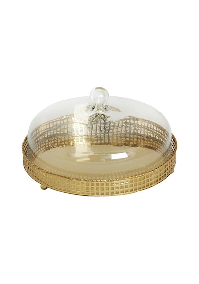 Gold Kapaklı Kek Standı 30 Cm Gold