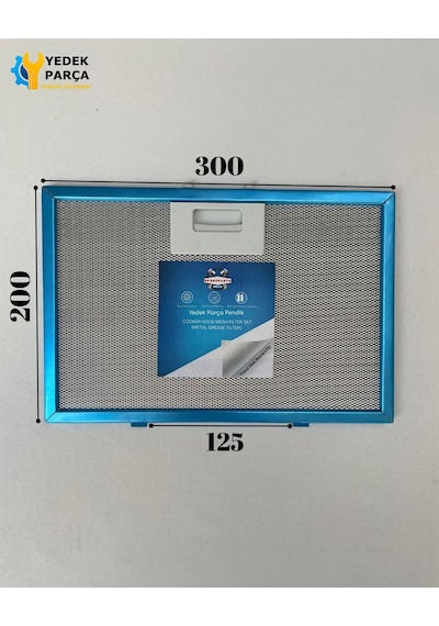 Beko Uyumlu: Hca92640bh 300x200 Mm Aspiratör & Davlumbaz Tel Yağ Filtresi Model: 9197060212 30x20 Cm