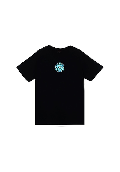 Reaktör - Güç Kaynağı Baskılı Unisex %100 Pamuk Siyah T-shirt SIYAH