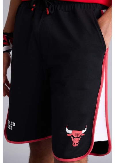 Defacto Nba Chıcago Bulls Standart Fıt Kısa Paça Şort A3822ax26spbk81 Siyah-bk81