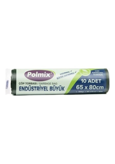 Polmix Endüstriyel Büyük Boy Çöp Torbası Siyah 65 x 80 CM