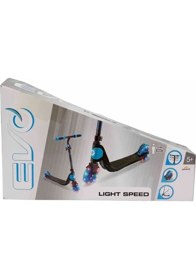 Evo 2 Tekerlekli Katlanabilir Light Speed Işıklı Mavi Scooter