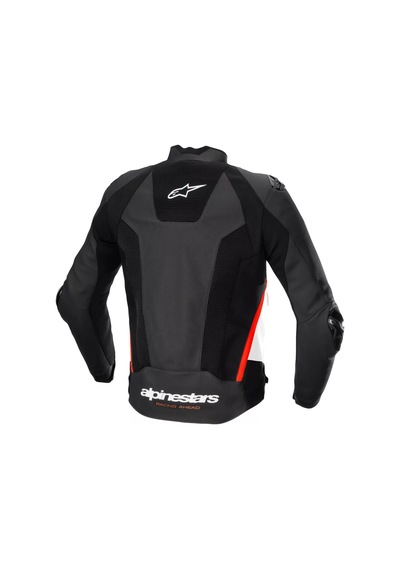 Alpinestars Missile V3 Airflow Deri Korumalı Motosiklet Montu Siyah Beyaz Kırmızı