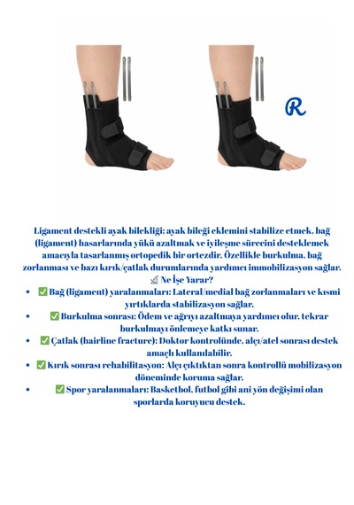 Rotantix Ligament Destekli Ayak Bilekliği Bandajı