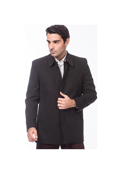 Plt8206 Dewberry Erkek Palto-Antrasit